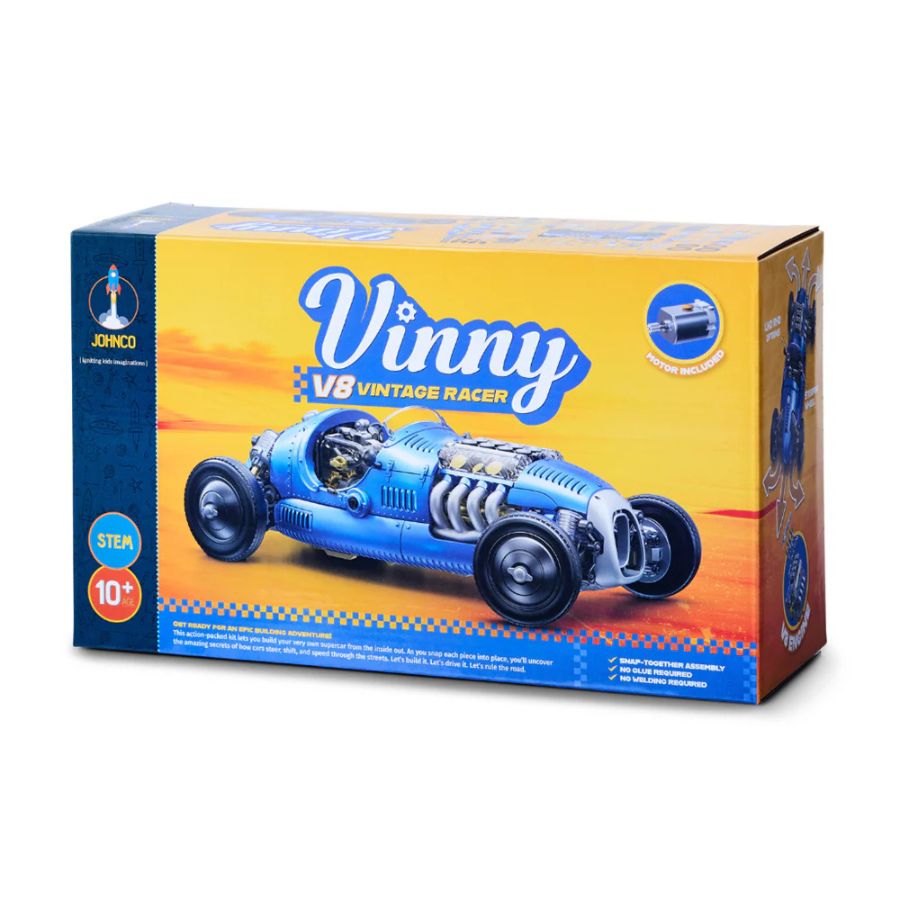 Johnco Vinny V8 Vintage Racer | STEM Car Building Kit | KidzInc Australia