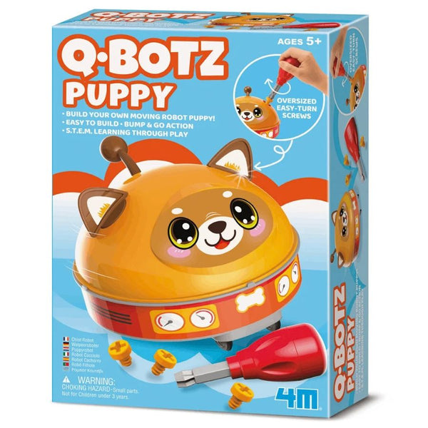 4M KidzRobotix Q.BoTZ Puppy Robot Kit | STEM Toy Ages 5+ | KidzInc Australia