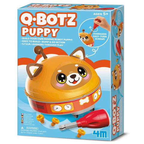 4M KidzRobotix Q.BoTZ Puppy Robot Kit | STEM Toy Ages 5+ | KidzInc Australia