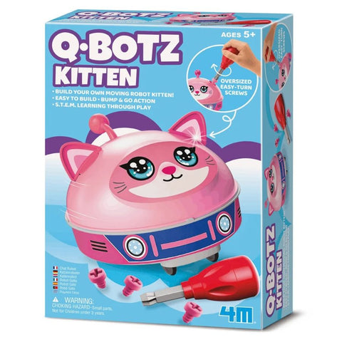 4M KidzRobotix Q.BoTZ Kitten Robot Kit | STEM Toy Ages 5+ | KidzInc Australia