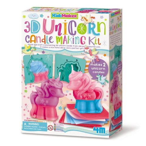 4M KidzMaker 3D Unicorn Candle Kit | Craft Fun for Ages 8+ | KidzInc Australia