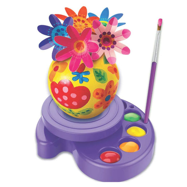4M KidzMaker Twirl & Paint Mini Vase Craft Kit for Kids | KidzInc Australia 3