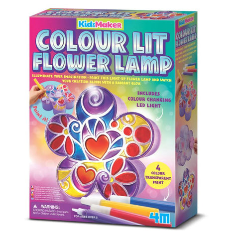 4M KidzMaker Colour Lit Flower Lamp DIY Craft Kit for Kids | KidzInc Australia
