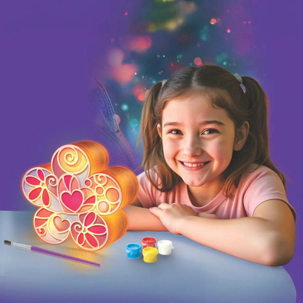 4M KidzMaker Colour Lit Flower Lamp DIY Craft Kit for Kids | KidzInc Australia 2