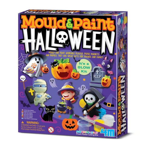 4M Mould & Paint 3D Halloween | Glow Craft Kit | Ages 5+ | KidzInc Australia
