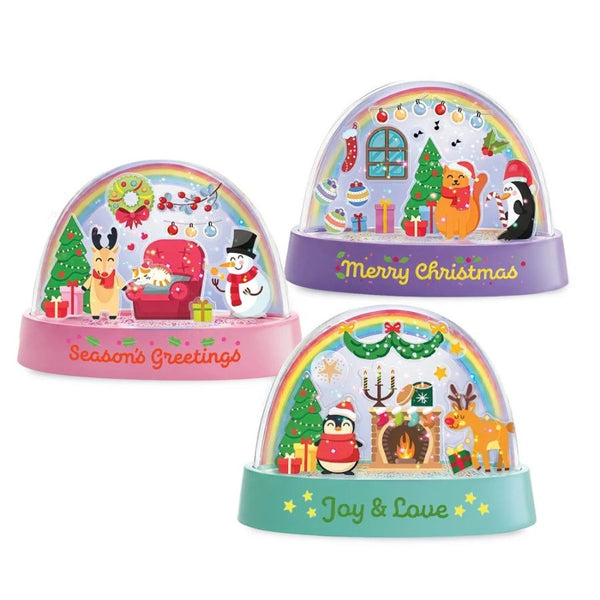 4M Glitter Snow Domes Christmas Craft Kit | Ages 5+ | KidzInc Australia 3