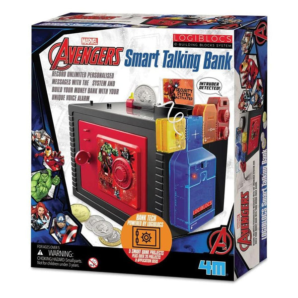 4M LogiBlocs Marvel Avengers Smart Talking Bank | KidzInc Australia