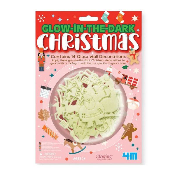 4M Glow In The Dark Christmas Kit | 16 Decorations | Ages 5+ | KidzInc Australia