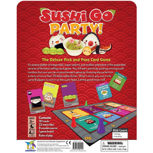 Sushi Go Party! by Gamewright |Deluxe Family Card Game for 2–8 Players | KidzInc Australia 3