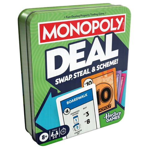 Monopoly Deal Card Game in Collectible Tin – Fun Family Strategy Fun | KidzInc Australia