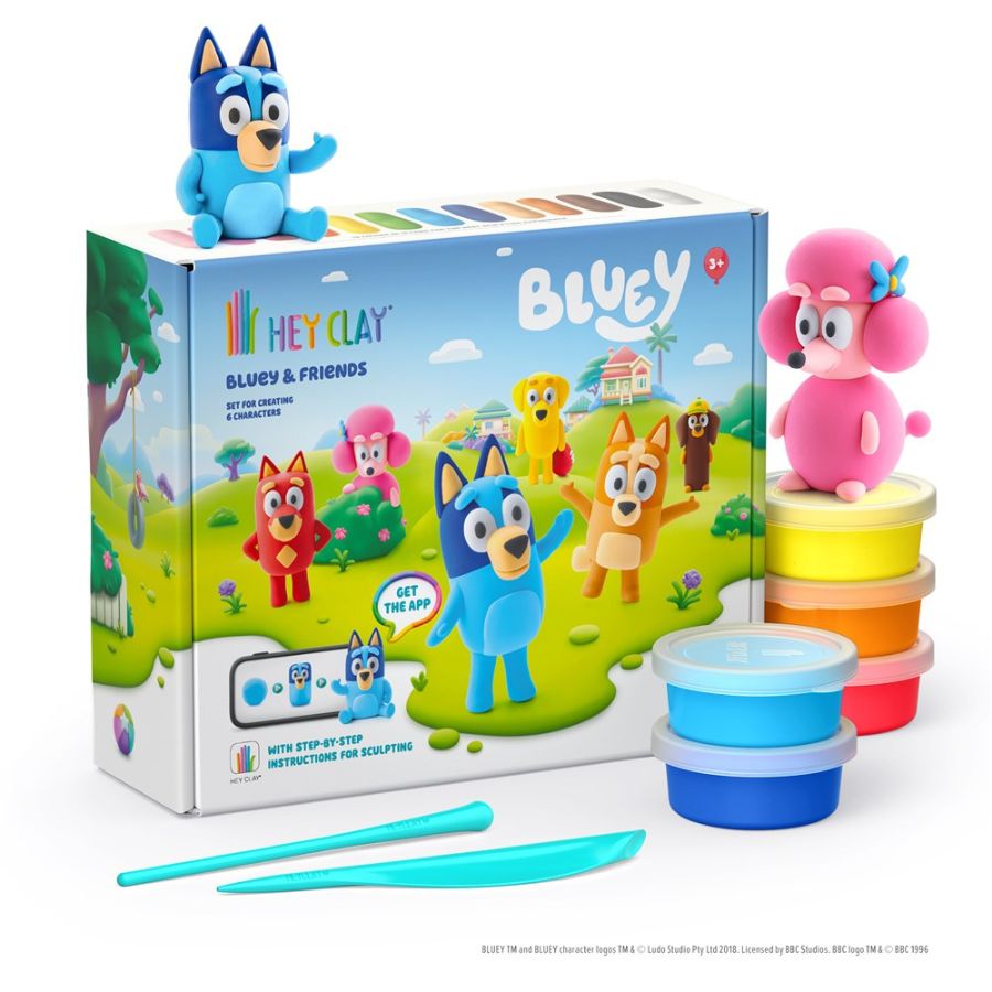 Hey Clay - Bluey & Friends Set (15 cans) Air-Dry Modelling Clay