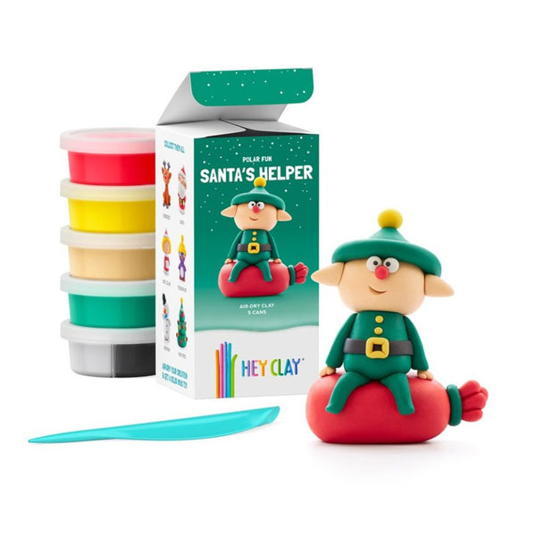 Hey Clay Holiday Characters Santa's Helper | Winter Christmas Clay Fun for Kids | KidzInc Australia