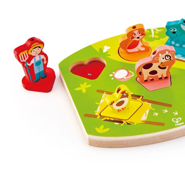 Hape Farmyard Sound Puzzle | Toddler Wooden Educational Toy | KidzInc Australia 3