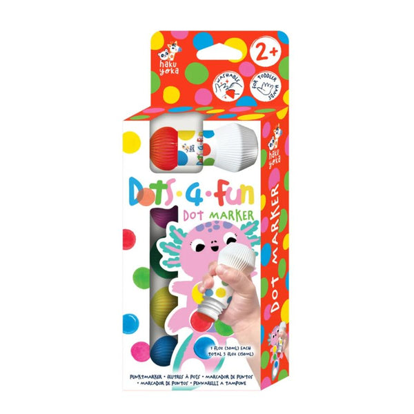 Haku Yoka Dots 4 Fun Dot Markers | Toddler Art | Ages 2 Years + | KidzInc Australia