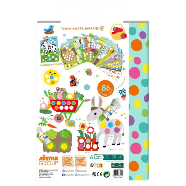 Haku Yoka Dots 4 Fun Colouring Book Farm | Toddlers 2+ | KidzInc Australia 2