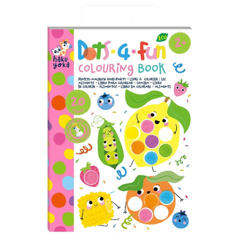 Haku Yoka Dots 4 Fun Colouring Book Food Party | Ages 2 Years + | KidzInc Australia