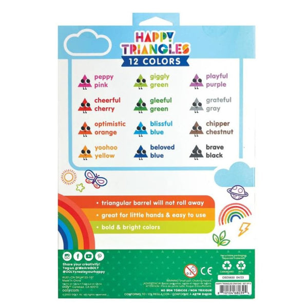 Ooly Jumbo Happy Triangles Crayons – 12 Triangular Crayons for Kids | KidzInc Australia 4