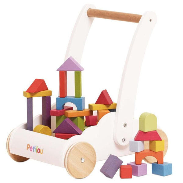 Le Toy Van Rainbow Baby Walker & Puzzle Blocks | Wooden Toy | KidzInc Australia