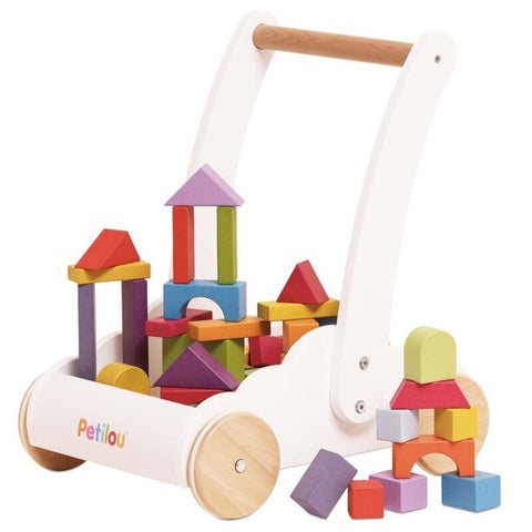 Le Toy Van Rainbow Baby Walker & Puzzle Blocks | Wooden Toy | KidzInc Australia