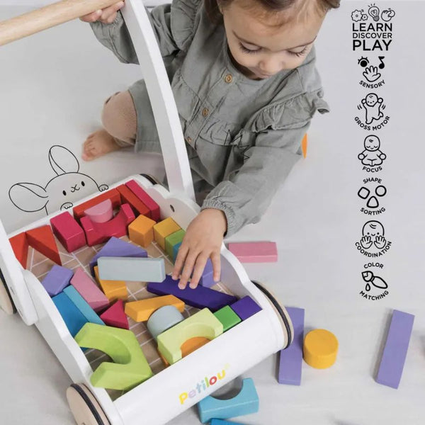 Le Toy Van Rainbow Baby Walker & Puzzle Blocks | Wooden Toy | KidzInc Australia 2
