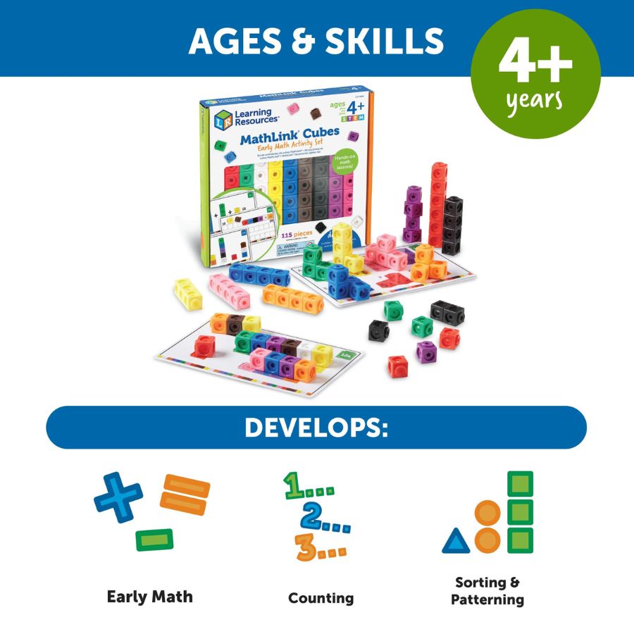 Learning Resources Mathlink Cubes Early Math Activity Set | KidzInc