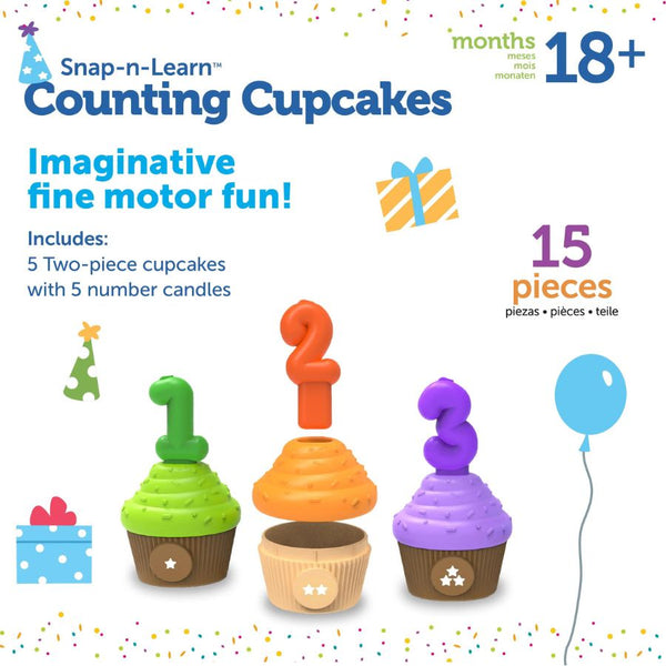 Learning Resources Snap-n-Learn Counting Cupcakes | Maths Toy for Toddlers | KidzInc Australia 5