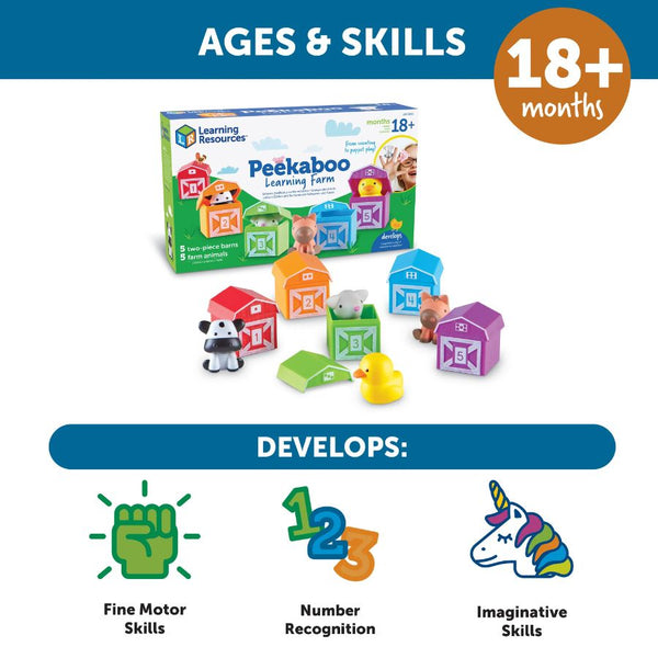 Learning Resources Peekaboo Learning Farm | Interactive Toddler Toy | KidzInc Australia 3