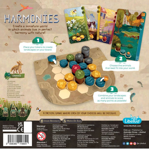 Libellud Harmonies Board Game  Build Your Own Miniature Wildlife World | KidzInc Australia 2