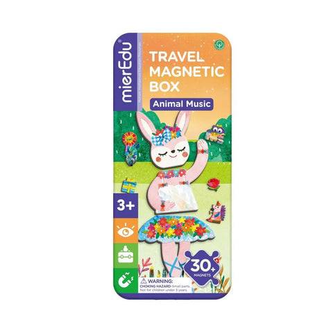 mierEdu Travel Magnetic Box Musical Animal | Creative Puzzle Fun | KidzInc Australia