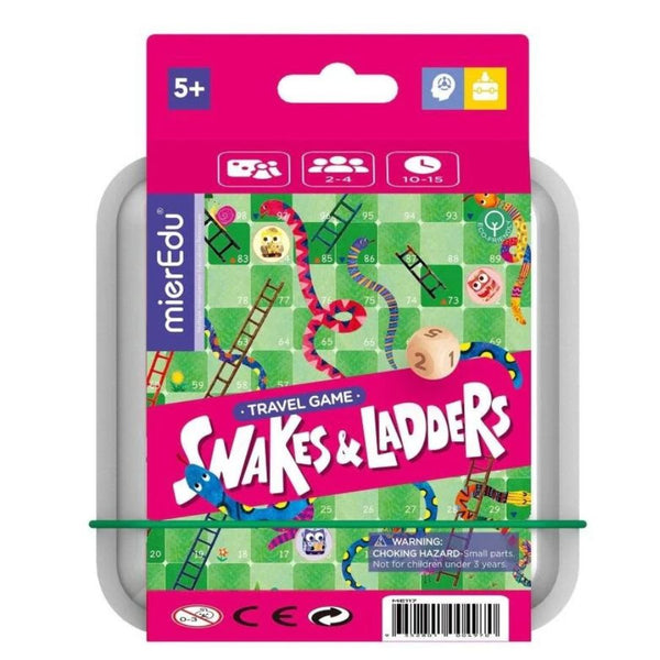 mierEdu Travel Game – Snakes and Ladders | Magnetic Fun for Kids | KidzInc Australia