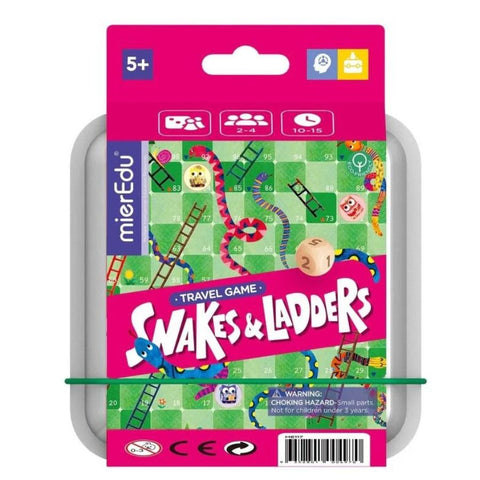 mierEdu Travel Game – Snakes and Ladders | Magnetic Fun for Kids | KidzInc Australia