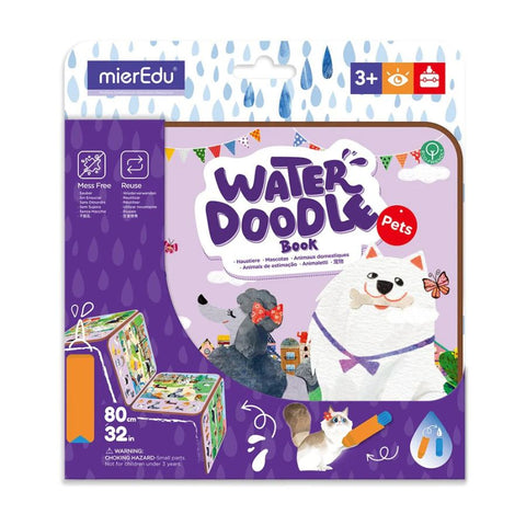 mierEdu Water Doodle Book – Pets | Mess-Free Creative Learning | KidzInc Australia