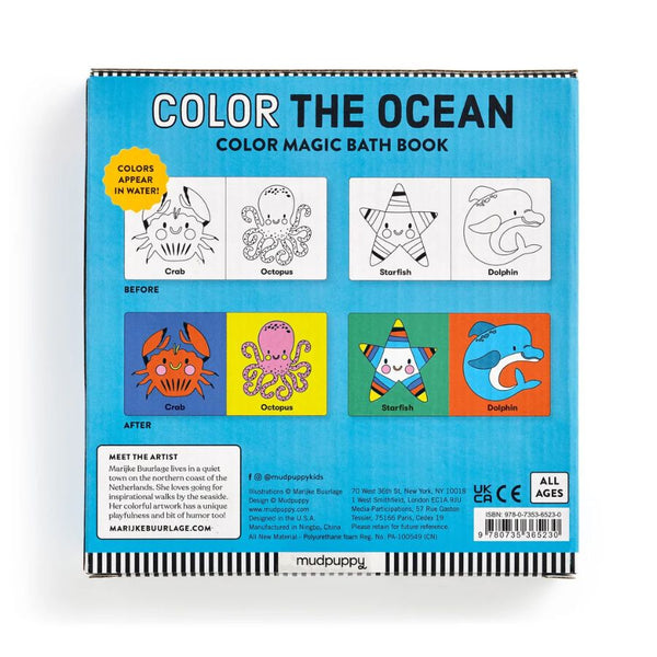 Mudpuppy Magic Bath Book – The Ocean | Colour-Changing Bath Book | KidzInc Australia 4