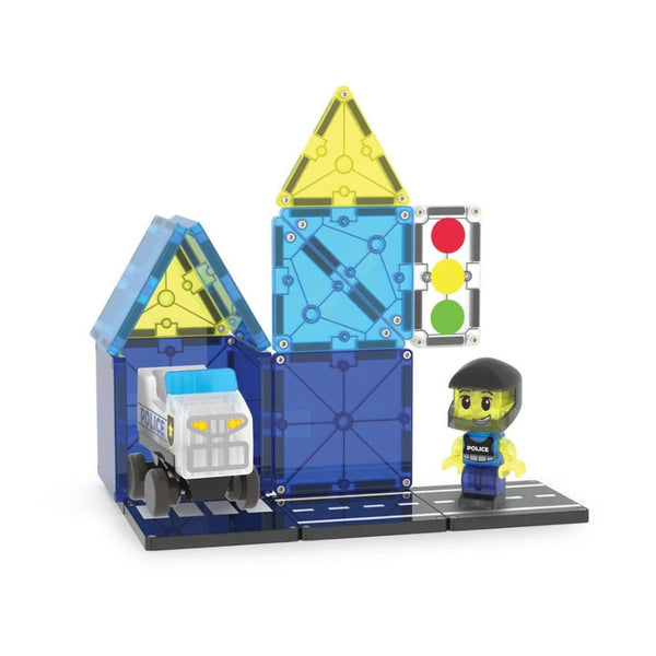 Magna-Tiles Police Patrol 20 Piece | The Original Magnetic Tile | KidzInc Australia 2