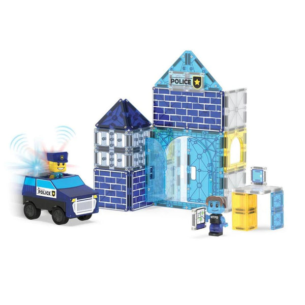 Magna-Tiles Police Station 35 Pieces | Action-Packed Magnetic Play Set | KidzInc Australia 3