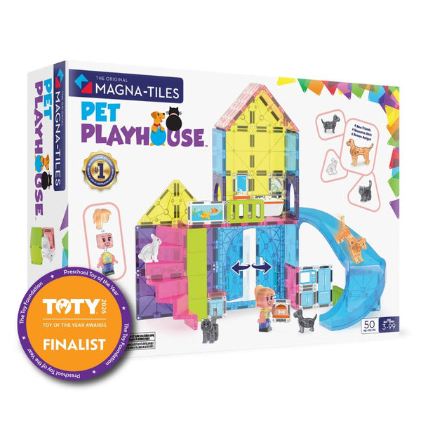 Magna-Tiles Pet Playhouse 50-Piece Magnetic Construction Set | KidzInc Australia