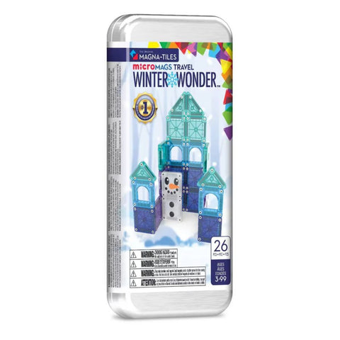 Magna-Tiles microMAGS Winter Wonder 26-Piece Travel Set | KidzInc Australia
