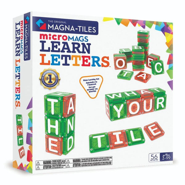 Magna-Tiles microMAGS Learn Letters | Magnetic Alphabet Set | KidzInc Australia