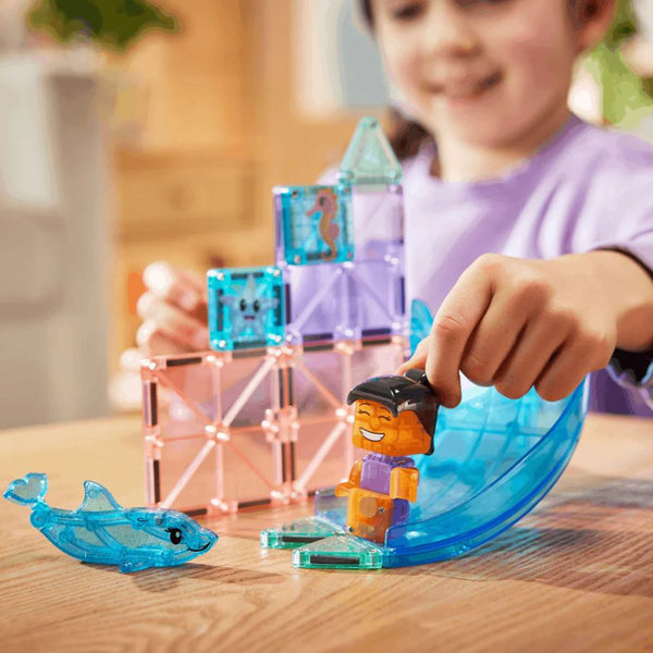Magna-Tiles Dolphin Bay | 13 Piece Travel Ocean Building Set | KidzInc Australia 3