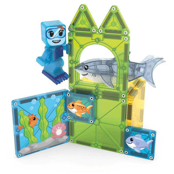 Magna-Tiles Shark Dive 13 Piece | Magnetic Tile Travel Ocean Building | KidzInc Australia 3