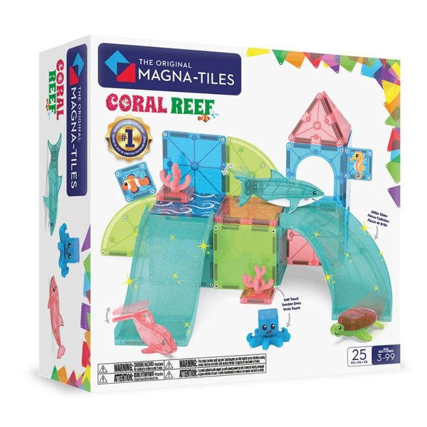 Magna-Tiles Coral Reef 25 Piece | Magnetic Tile Ocean Building Set | KidzInc Australia