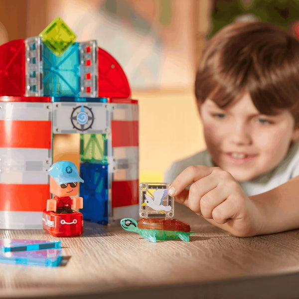 Magna-Tiles Lighthouse Rescue 26 Pieces | Magnetic Tile Coastal Set | KidzInc Australia 2