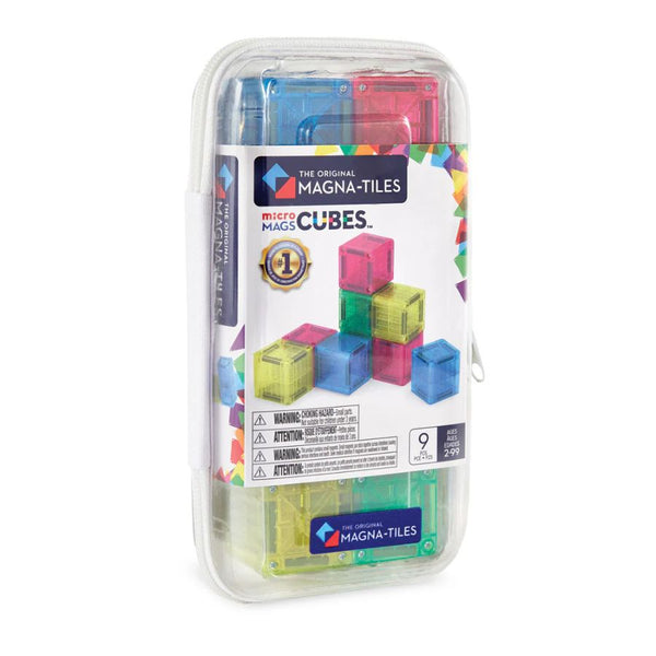 Magna-Tiles microMAGS Cubes 9-Piece Set | Ages 2 Years + | KidzInc Australia