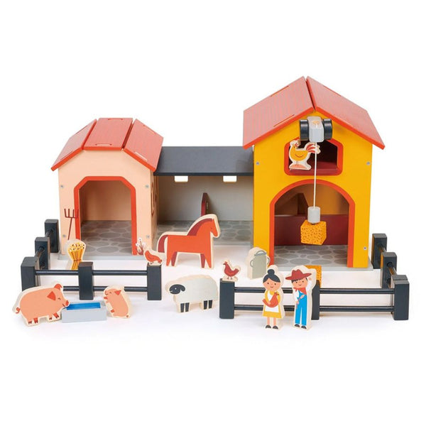 Mentari - Billy's Barnyard Wooden Toy Farm Set