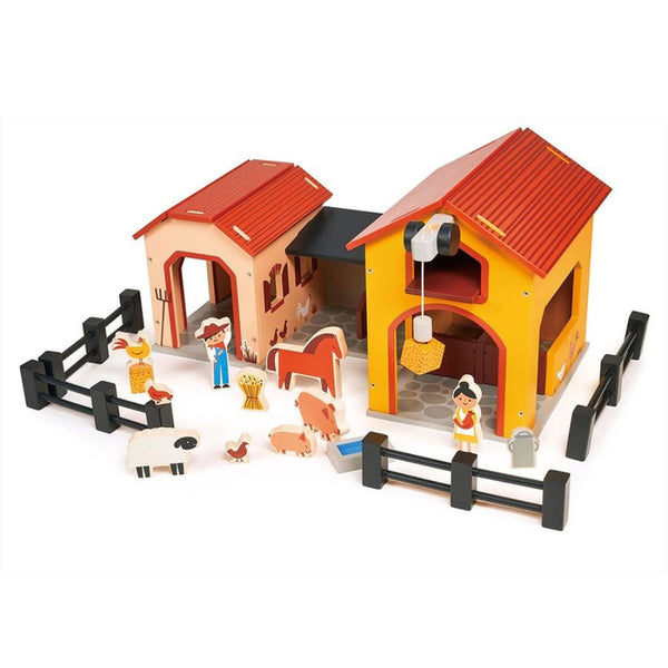 Mentari - Billy's Barnyard Wooden Toy Farm Set