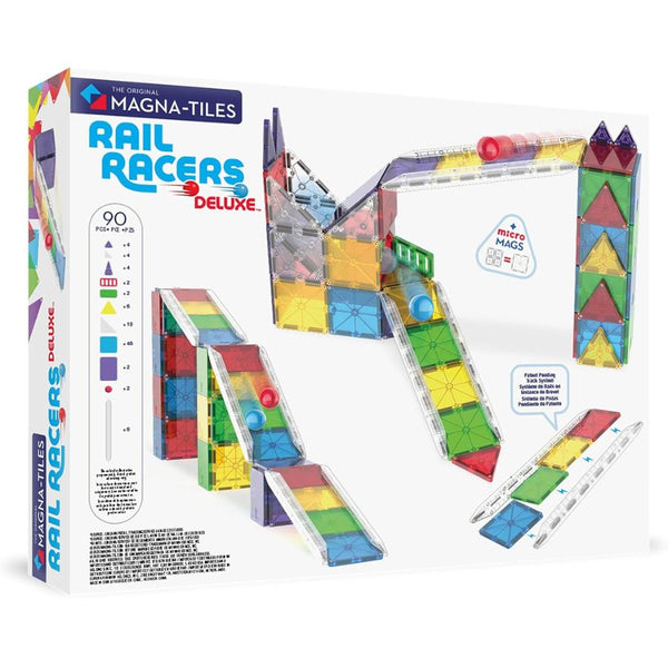 Magna-Tiles Rail Racers Deluxe 90 Piece Magnetic Construction Set | KidzInc Australia 4