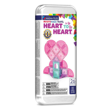Magna-Tiles microMAGS Heart to Heart 26‑Piece Travel Set | KidzInc Australia
