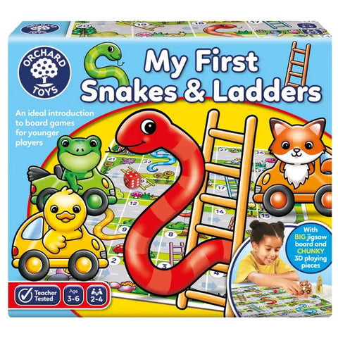 Orchard Toys My First Snakes & Ladders Board Game – Fun Counting Game | KidzInc Australia