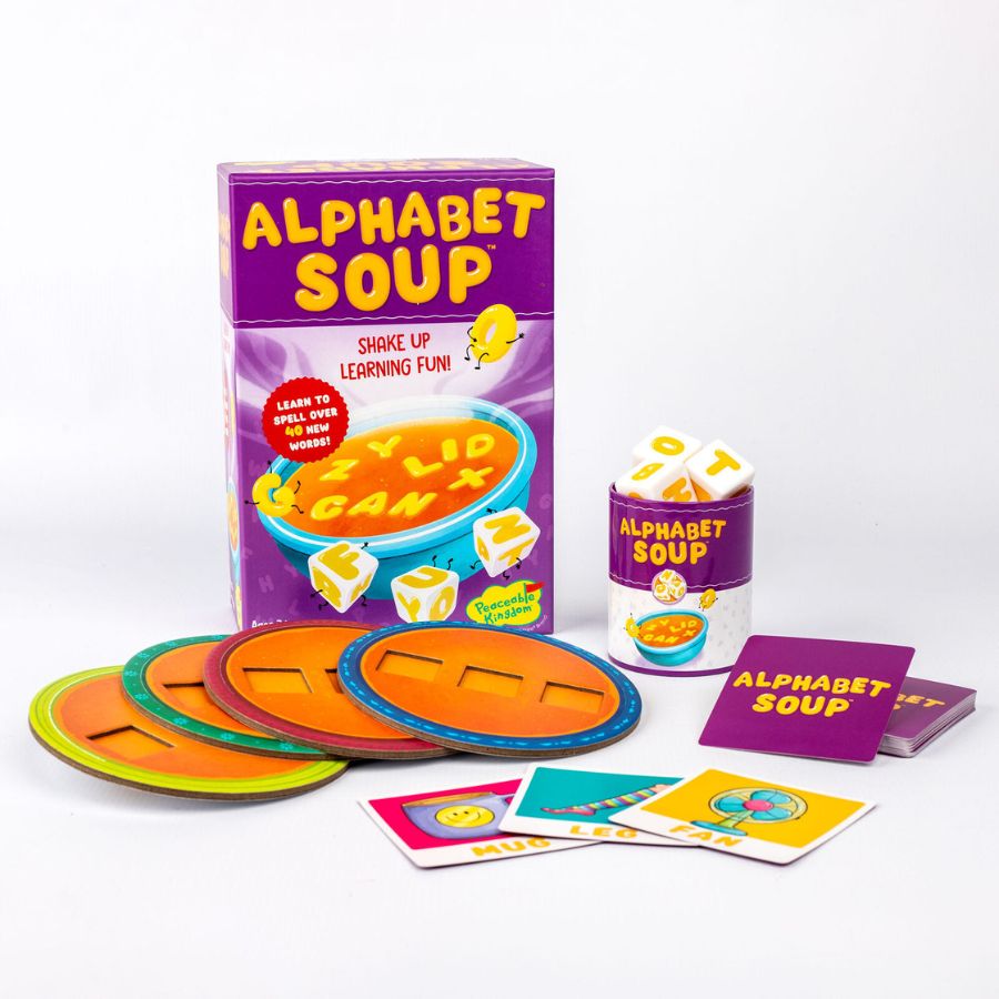 Peaceable Kingdom Alphabet Soup Game KidzInc Australia