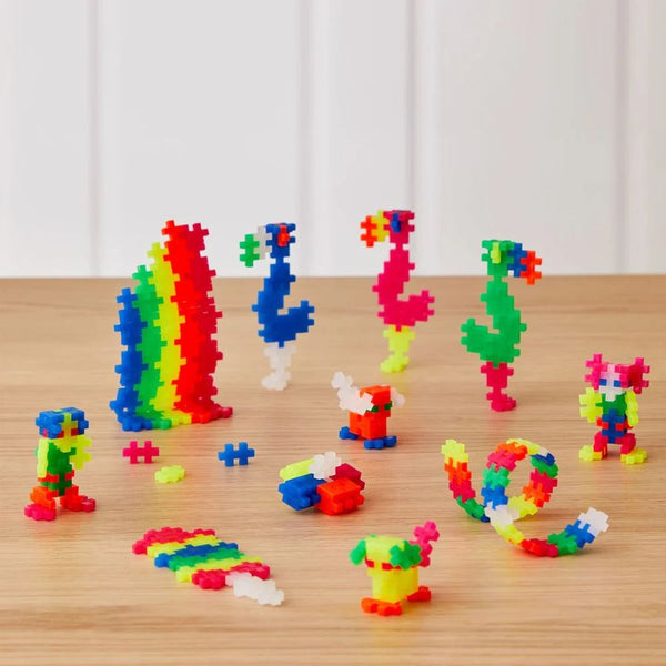 Plus-Plus Neon Mix Tube 100 Piece Creative Construction Set | KidzInc Australia 3